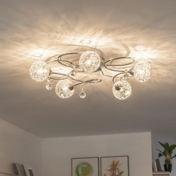 Eglo 32103 - LED-Aufbauleuchte VELAGO 5xG9/33W/230V glänzender Chrom