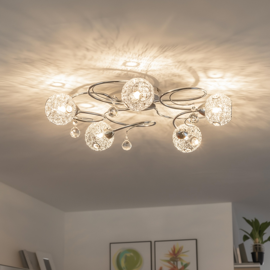Eglo 32103 - LED-Aufbauleuchte VELAGO 5xG9/33W/230V glänzender Chrom