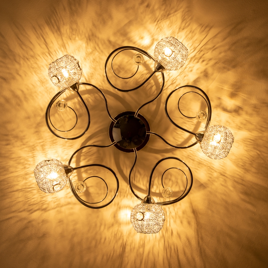 Eglo 32103 - LED-Aufbauleuchte VELAGO 5xG9/33W/230V glänzender Chrom