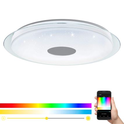Eglo 32344 - LED RGBW dimmbare Deckenleuchte LANCIANO-C LED/53W/230V 2700-6500K + Fernbedienung