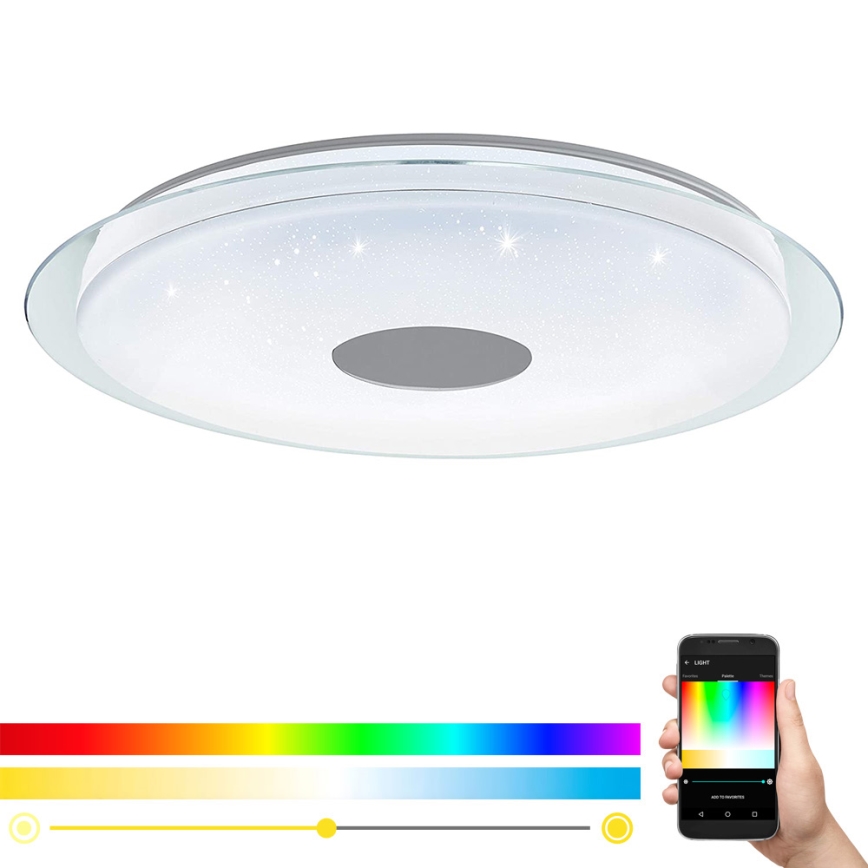 Eglo 32344 - LED RGBW dimmbare Deckenleuchte LANCIANO-C LED/53W/230V 2700-6500K + Fernbedienung
