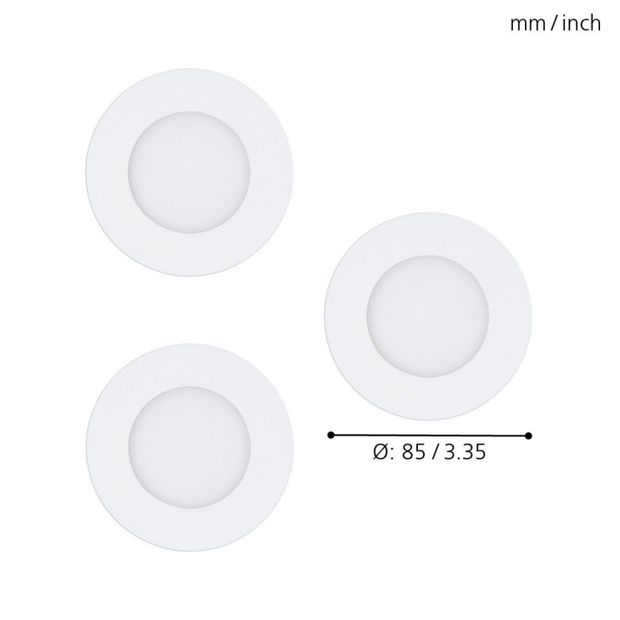 Eglo - ADA 3x LED RGB dimmbares Einbauleuchte FUEVA-C 1xLED/3W/230V