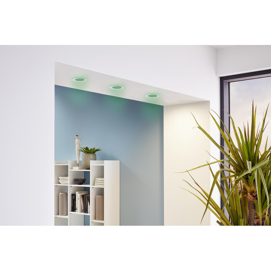 Eglo - 3er-Set dimmbare LED-RGB-Einbauleuchten FUEVA-C 1xLED/3W/230V Ø 8,5 cm
