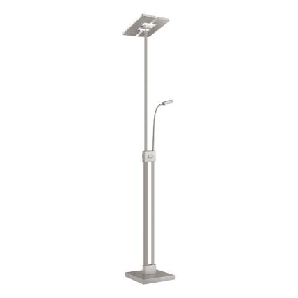 Eglo 33182 - Dimmbare LED-Stehleuchte SOLANO 1xLED/26W/230V +1xLED/3,2W 3000K matt Chrom