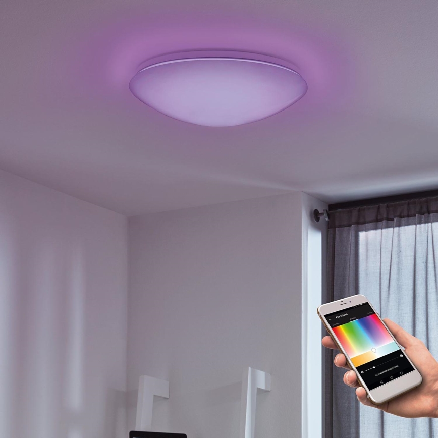 Eglo 33219 - LED RGBW dimmbare Deckenleuchte GIRON-C LED/17W/230V Ø 30 cm weiß
