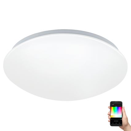 Eglo 33219 - LED RGBW dimmbare Deckenleuchte GIRON-C LED/17W/230V Ø 30 cm weiß
