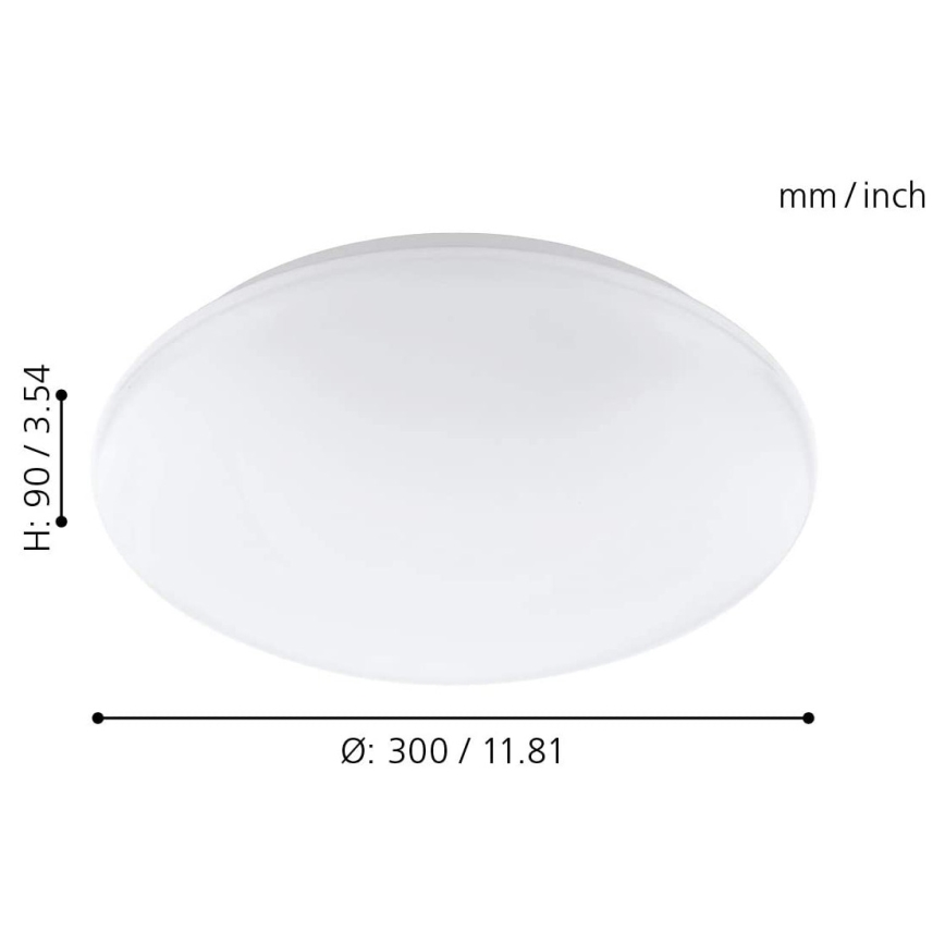 Eglo 33219 - LED RGBW dimmbare Deckenleuchte GIRON-C LED/17W/230V Ø 30 cm weiß