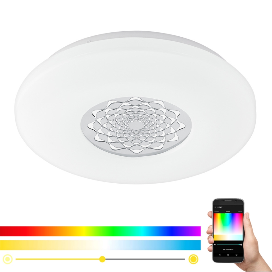 Eglo 33248 - LED RGBW dimmbare Deckenleuchte CAPASSO-C LED/17W/230V 2700-6500K Ø 34 cm