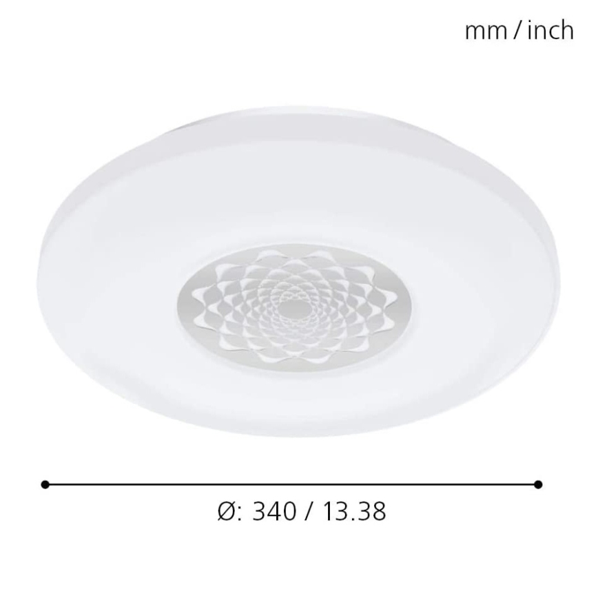 Eglo 33248 - LED RGBW dimmbare Deckenleuchte CAPASSO-C LED/17W/230V 2700-6500K Ø 34 cm