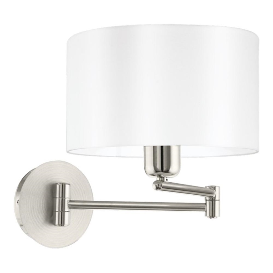 Eglo 33269 - Wandleuchte PASTERI 1xE27/60W/230V matt Chrom/weiß