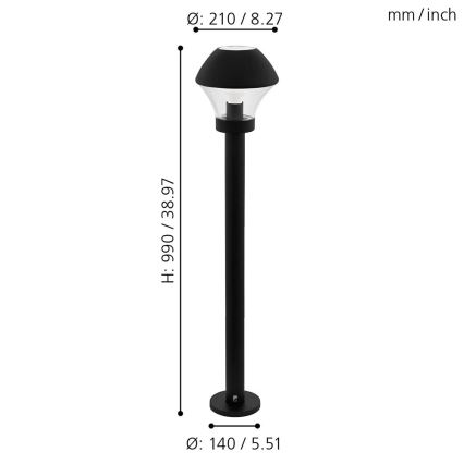 Eglo 33568 - Dimmbare LED-Außenleuchte VERLUCCA-C 1xE27/9W/230V IP44