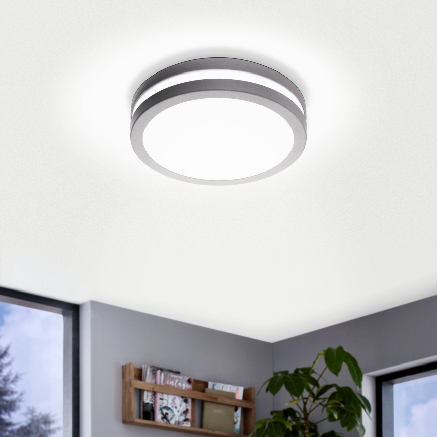 Eglo 33572 - LED-dimmbare Badezimmer-Deckenleuchte LOCANA-C LED/14W/230V IP44 silber