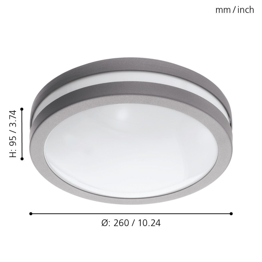 Eglo 33572 - LED dimmbares Badezimmerleuchte LOCANA-C LED/14W/230V IP44 Silber