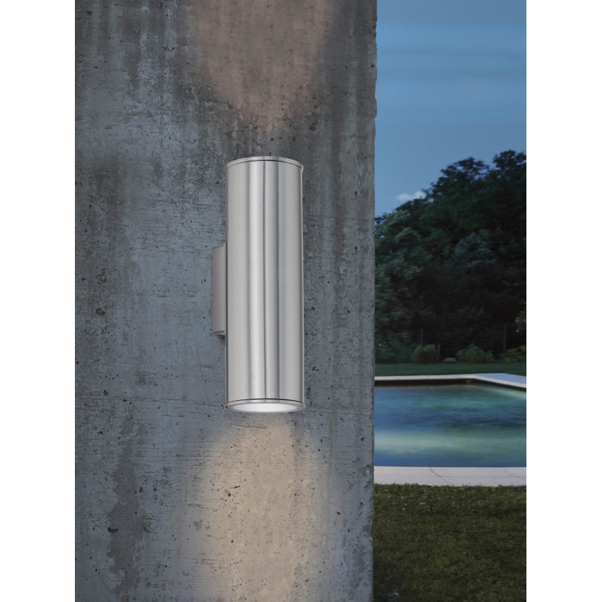 Eglo 33582 - LED RGBW dimmbare Außenwandleuchte RIGA 2xGU10/5W/230V IP44