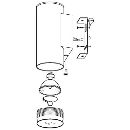 Eglo 33582 - LED RGBW dimmbare Außenwandleuchte RIGA 2xGU10/5W/230V IP44
