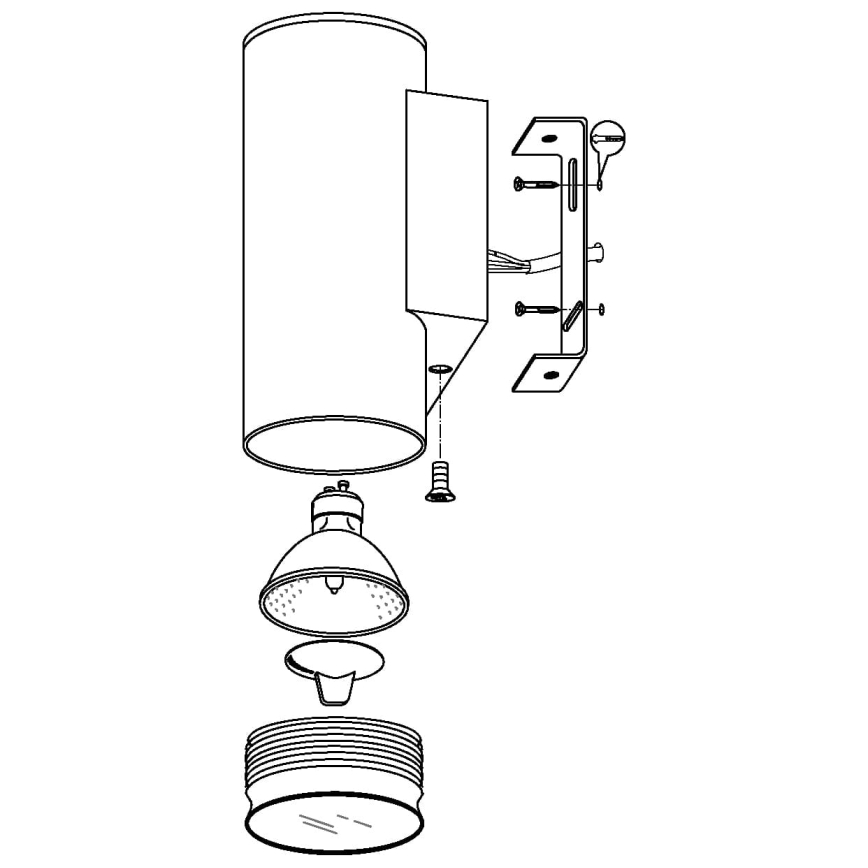 Eglo 33582 - LED RGBW dimmbare Außenwandleuchte RIGA 2xGU10/5W/230V IP44