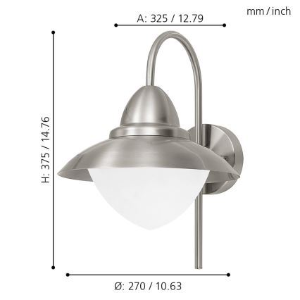 Eglo 33583 - LED-RGBW-Wandleuchte für Außenbereiche SIDNEY 1xE27/9W/230V IP44