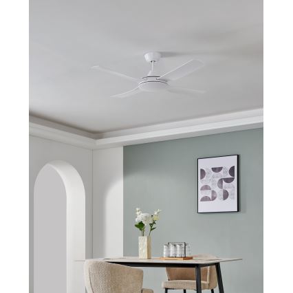 Eglo - Deckenventilator 52W/230V mit Fernbedienung, weiß