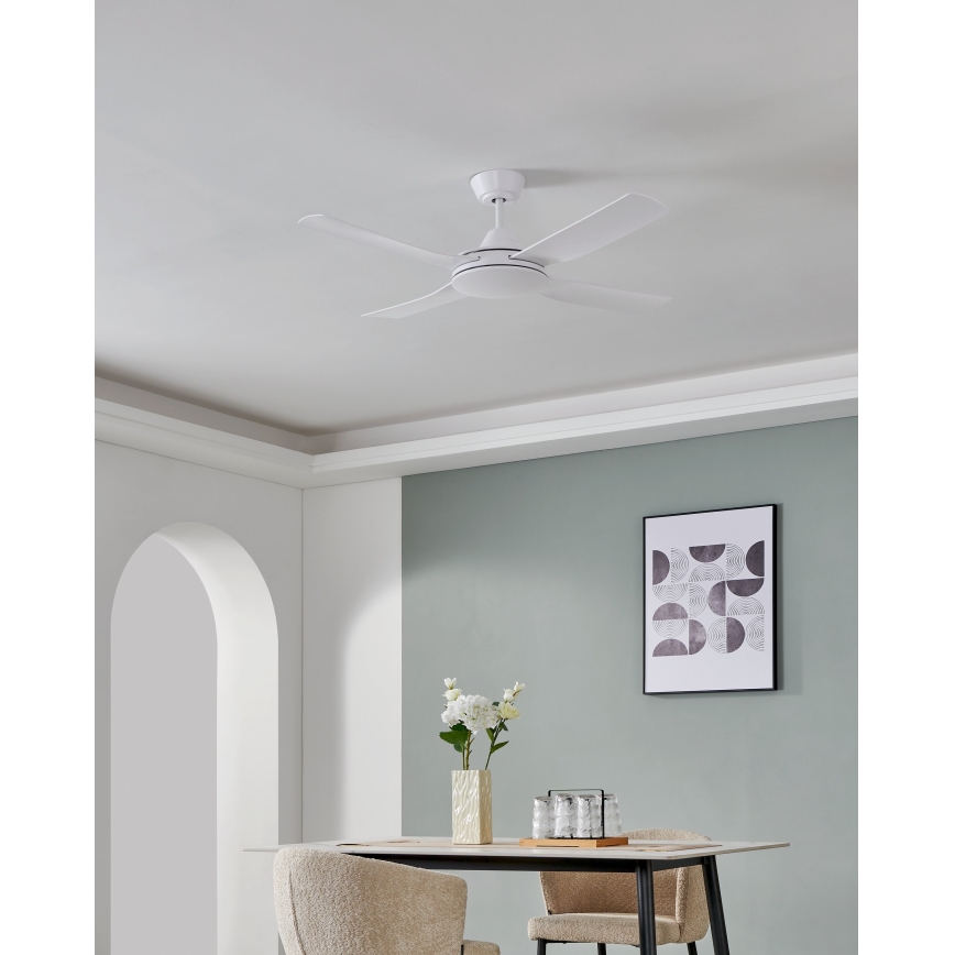 Eglo - Deckenventilator 52W/230V mit Fernbedienung, weiß