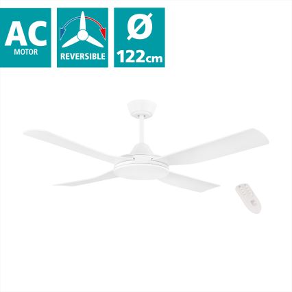 Eglo - Deckenventilator 52W/230V mit Fernbedienung, weiß