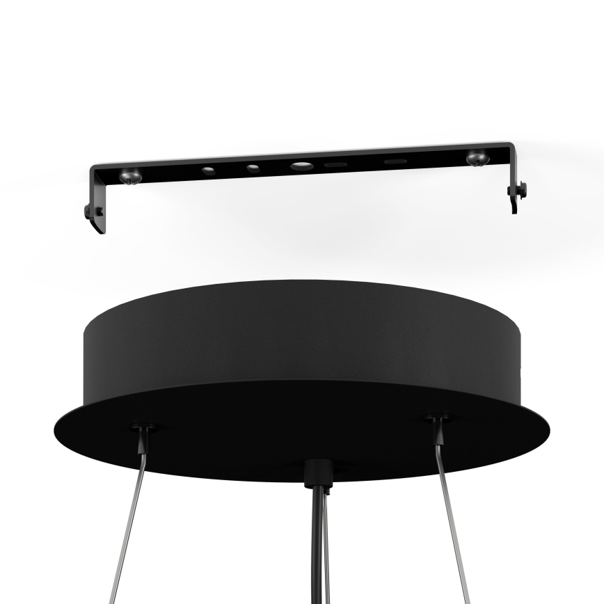Eglo - LED dimmbare Hängeleuchte an Seil 3xLED/8W/230V + 3xLED/8,5W 3000K Schwarz + Fernbedienung