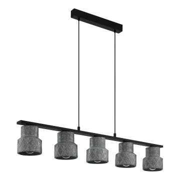 Eglo 39855 - Pendelleuchte HILCOTT mit Kabelaufhängung 5xE27/40W/230V