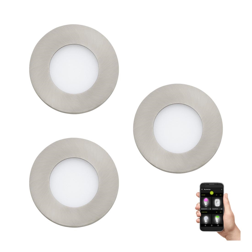 Eglo - 3er-Set dimmbare LED-Badezimmerleuchten FUEVA-Z 2,8W/230V IP44 Ø 8,5 cm
