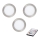 Eglo - 3er-Set dimmbare LED-Einbauleuchten TINUS LED/6W/12/230V + Fernbedienung