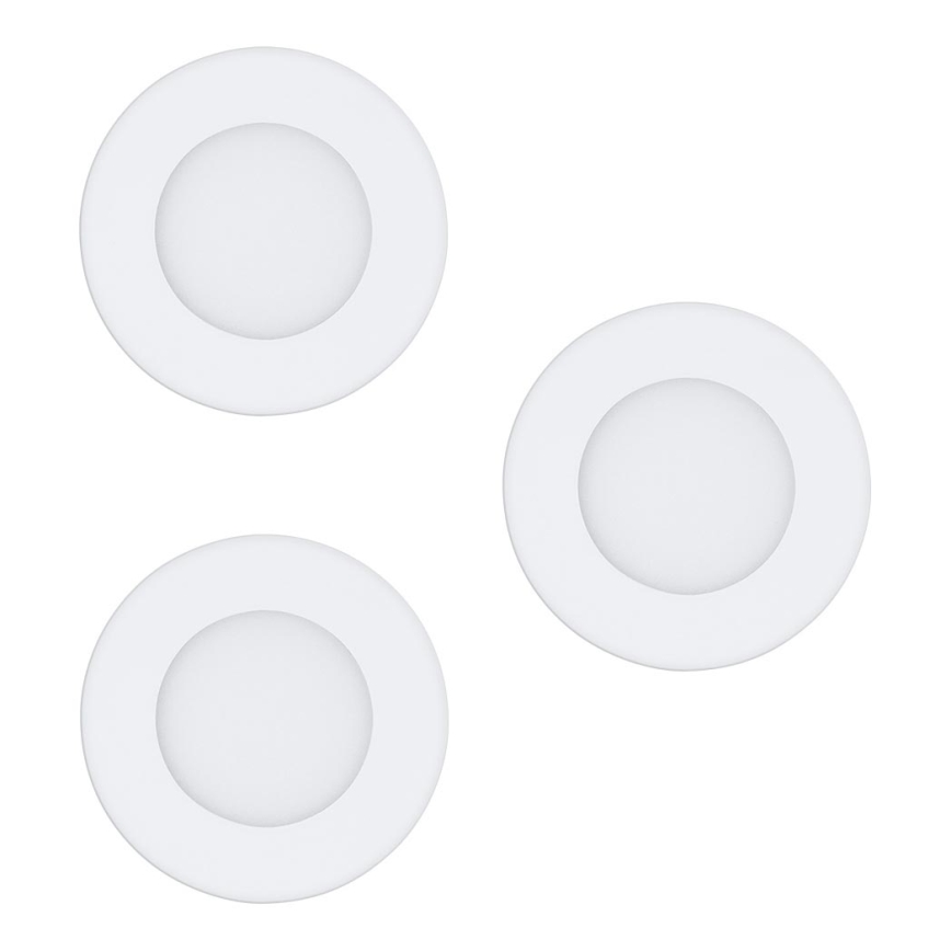Eglo - 3er-Set LED-Einbauleuchte FUEVA-RW 1xLED/2,8W/230V Ø 8,5 cm