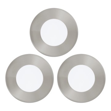 Eglo - 3er-Set LED-Einbauleuchten FUEVA 1xLED/2,7W/230V Ø 8,5 cm