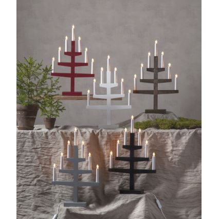 Eglo - Weihnachts-Kerzenhalter 7xE10/3W/230V weiß