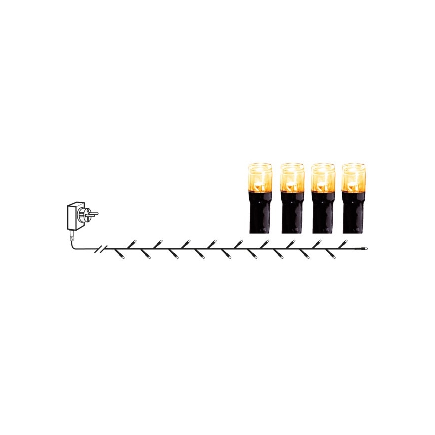 Eglo - LED-Außen-Weihnachtslichterkette 80xLED 10,5m IP44 warmweiß