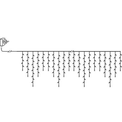 Eglo - LED-Außen-Weihnachtslichterkette 240xLED 6,4 m warmweiß IP44