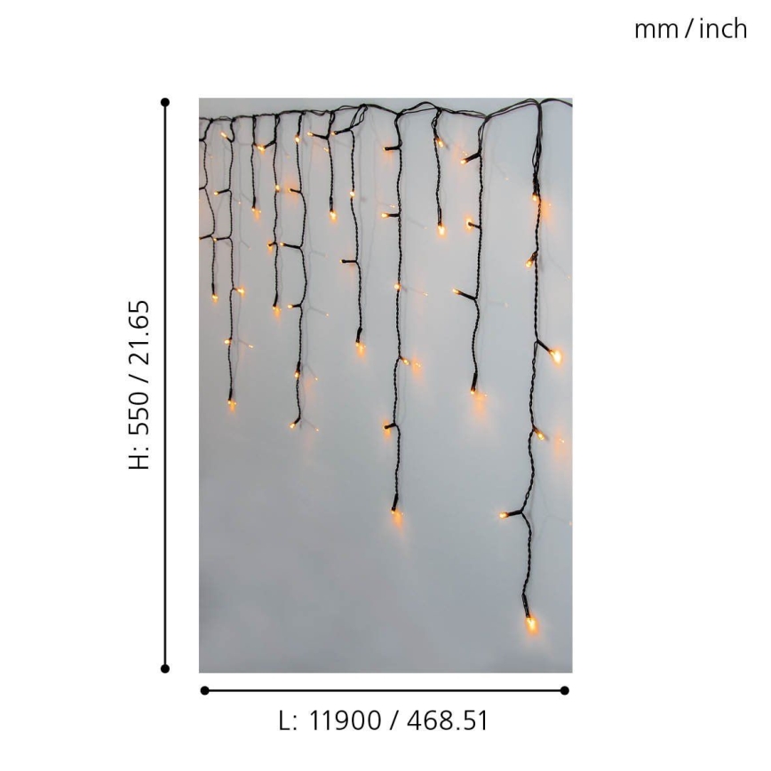 Eglo 410824 - LED-Außen-Weihnachtskette GOLDEN 480xLED/17x0,55m IP44 warmweiß