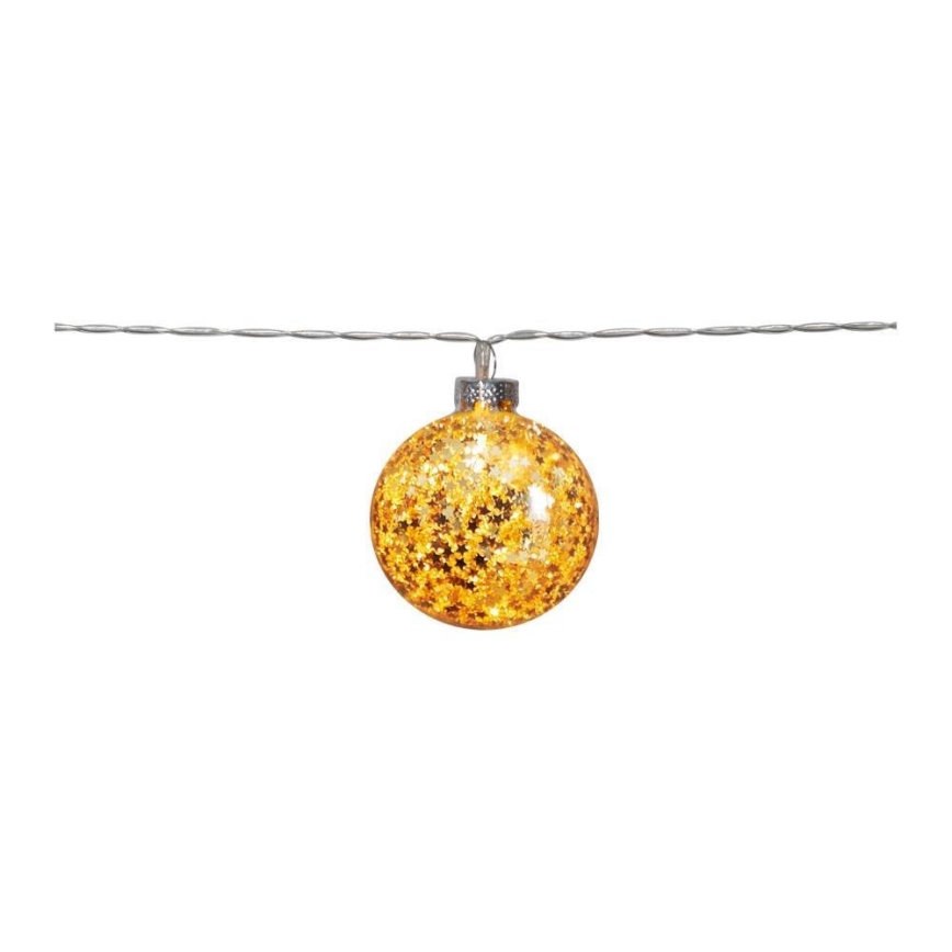 Eglo 411115 -  LED-Weihnachtslichterkette GLITTER 10xLED/2xAA 1,65m warmweiβ