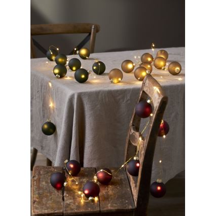 Eglo 411557 - Weihnachtslichterkette BLISS 22xLED/3xAA 2,6m warmweiβ