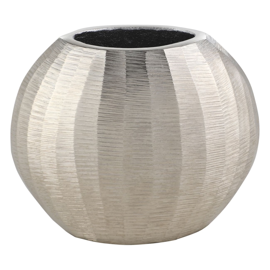 Eglo - Metallvase 13x15 cm silbern