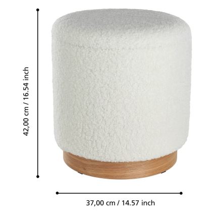 Eglo - SET 2x Hocker Ø 30,5/37 cm weiß