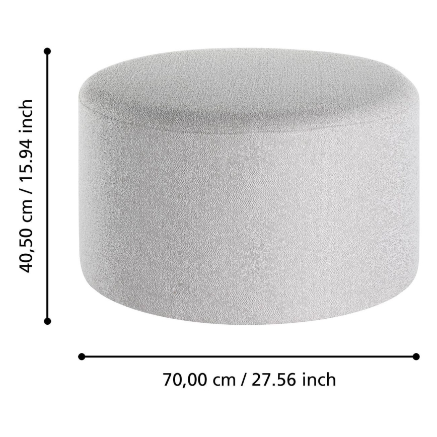 Eglo - SET 2x Hocker Ø 45,5/70 cm grau