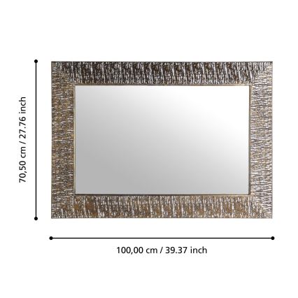 Eglo 425076 - Wandspiegel TOAMASINA 100x70,5 cm bronzefarben