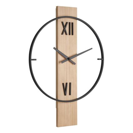 Eglo - Wanduhr 1xAA 56x40 cm Holz/Metall
