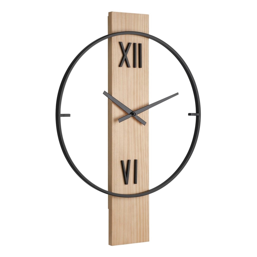 Eglo - Wanduhr 1xAA 56x40 cm Holz/Metall