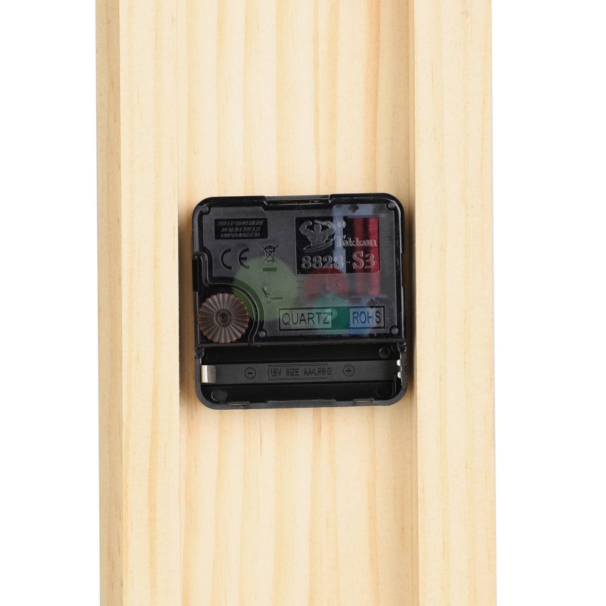 Eglo - Wanduhr 1xAA 56x40 cm Holz/Metall