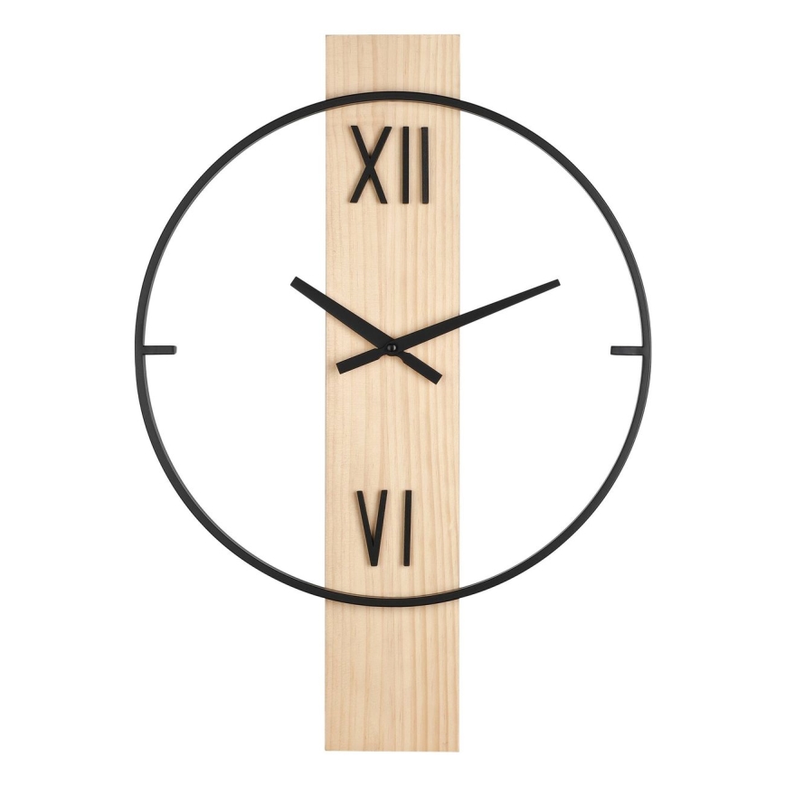 Eglo - Wanduhr 1xAA 56x40 cm Holz/Metall