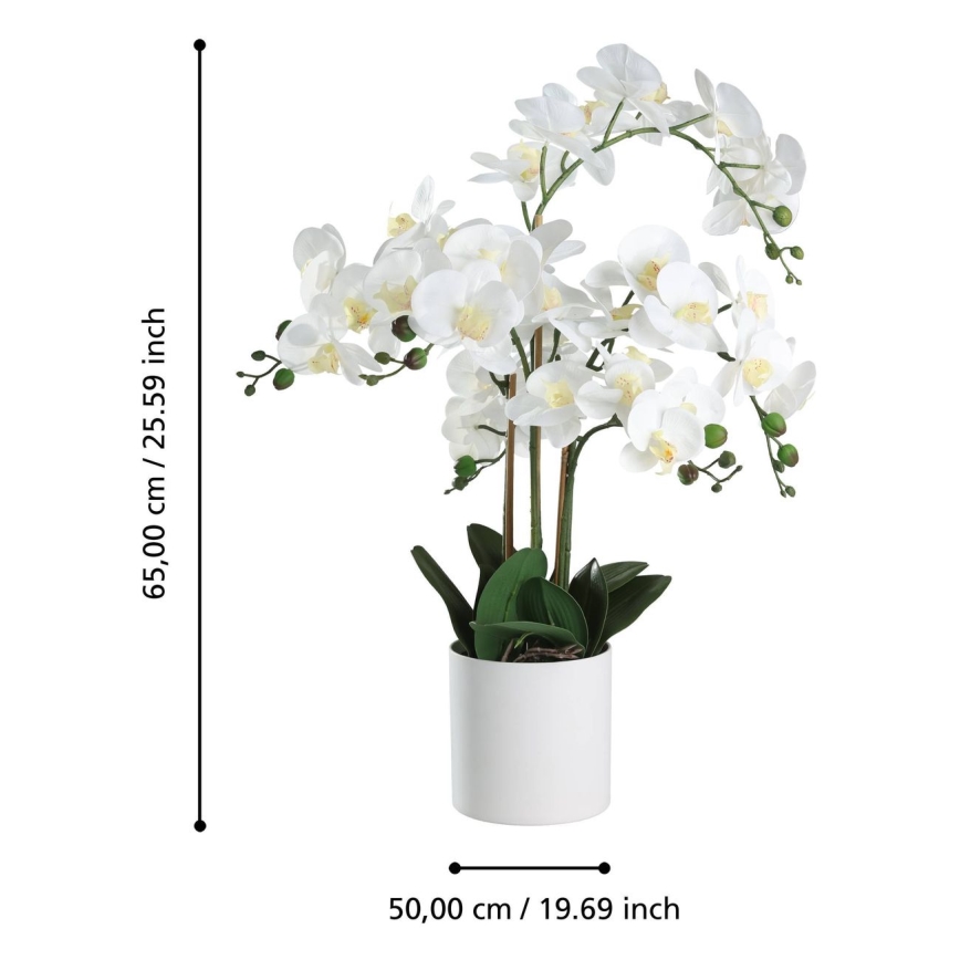 Eglo - Künstliche Pflanze in Blumentopf 65x50 cm Orchidee