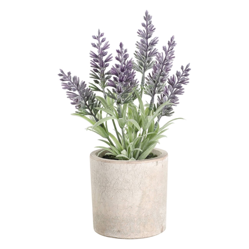 Eglo - Künstliche Pflanze im Blumentopf 22x8 cm Lavendel