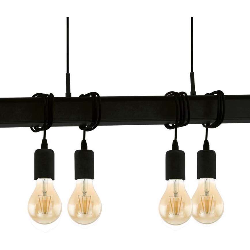 Eglo 43712 - Hängeleuchte TOWNSHEND 6xE27/60W/230V schwarz