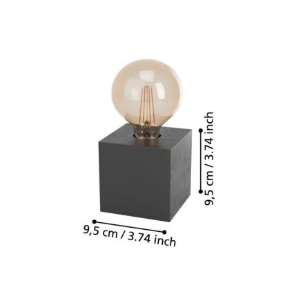 Eglo - Tischlampe 1xE27/40W/230V Anthrazit