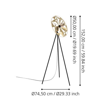 Eglo - Stehlampe 1xE27/40W/230V
