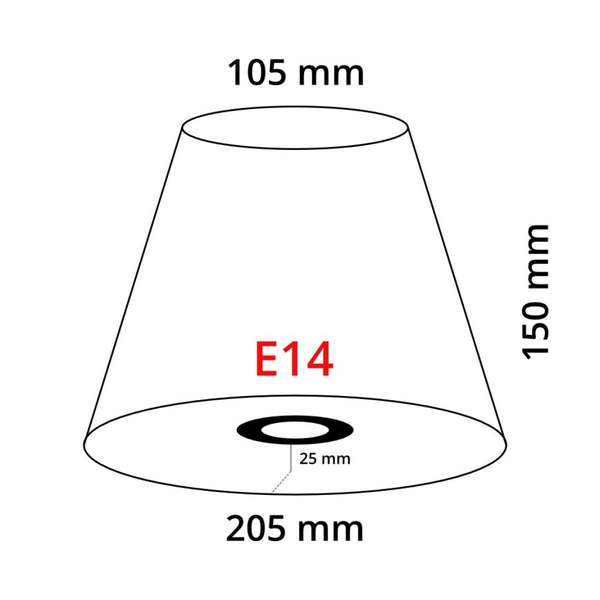 Eglo 49433 - Lampenschirm für Stehleuchte VINTAGE grün bestickt E14 Ø 20,5 cm